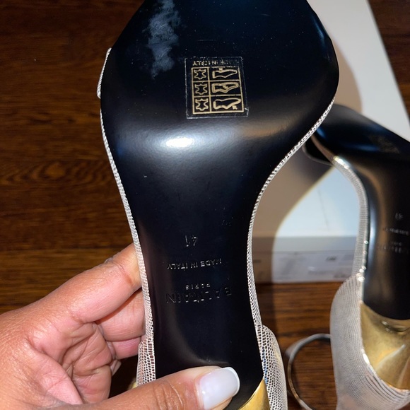 BALMAIN GOLD SANDAL PUMPS - Picture 6 of 6